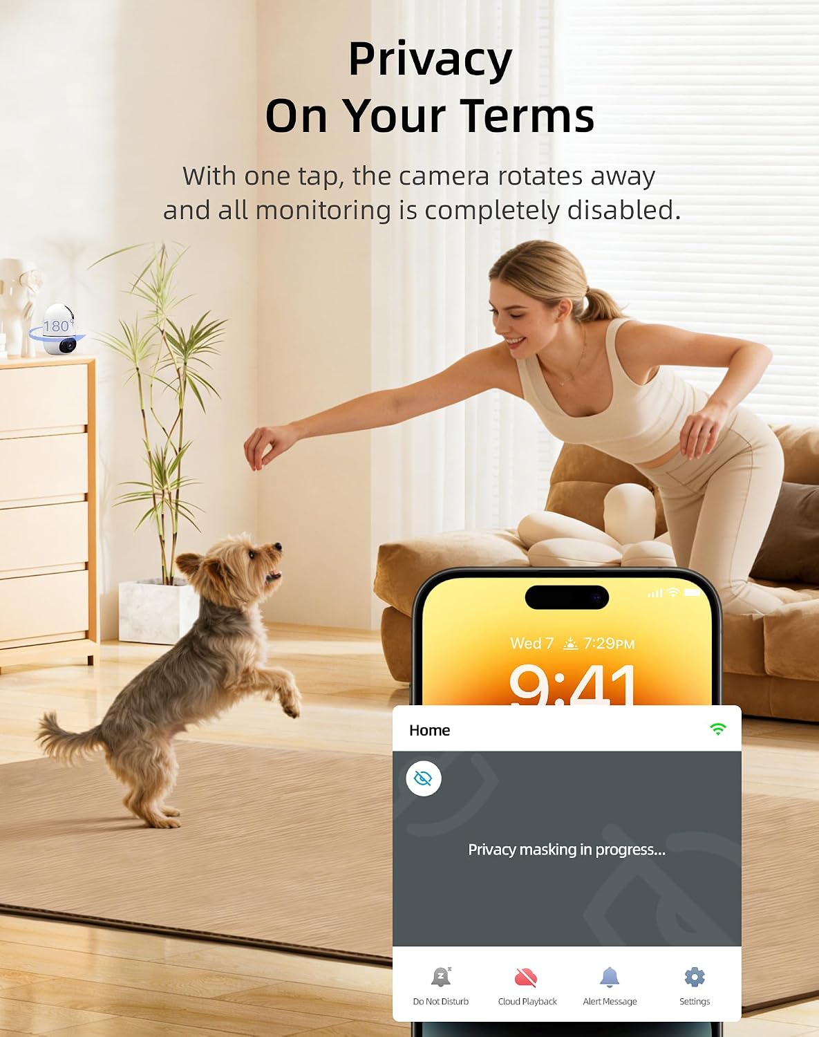 VIRTAVO AI Pet Camera Indoor with Phone App for Dog, Cat & Puppy, 2Pack