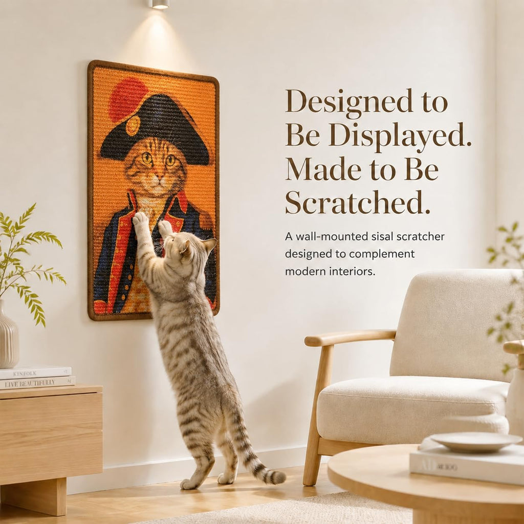Art Sisal Cat Scratcher Mat, Cat Wall Scratchers for Indoor Cats