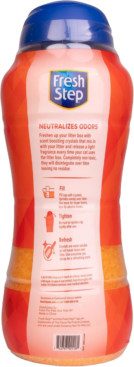 Fresh Step Cat Litter Crystals Deodorizer, Summer Breeze Scent, 70 Oz