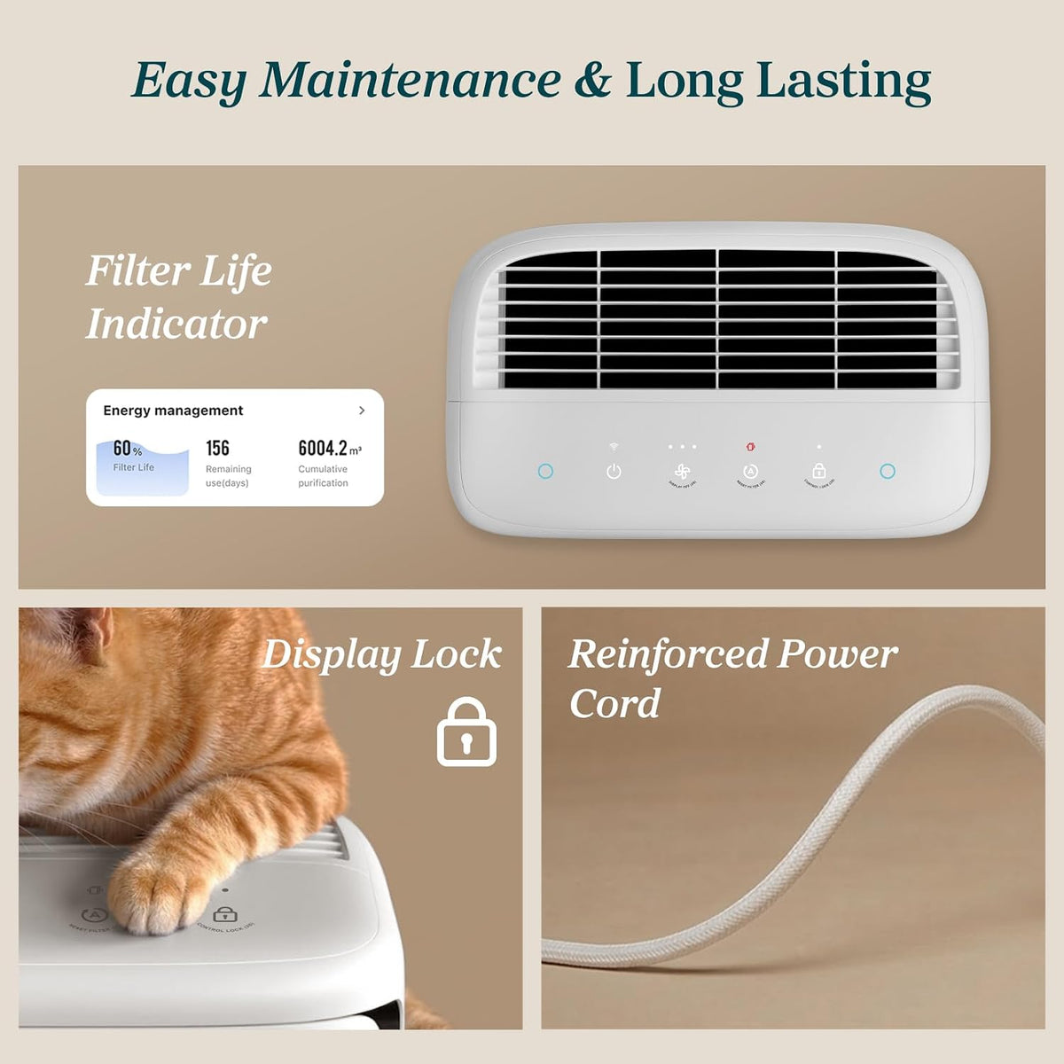 LEVOIT Smart Air Purifier for Home Pets Large Room Vital Pet White