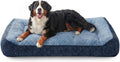 JOEJOY XL Orthopedic Dog Bed for Large Dogs - Extra Thick Foam Pet Bed Sofa with Bolster Sides, Large Sized Dog Couch Bed with Removable Washable Cover, Non-Slip Bottom, Blue (45"x32")
