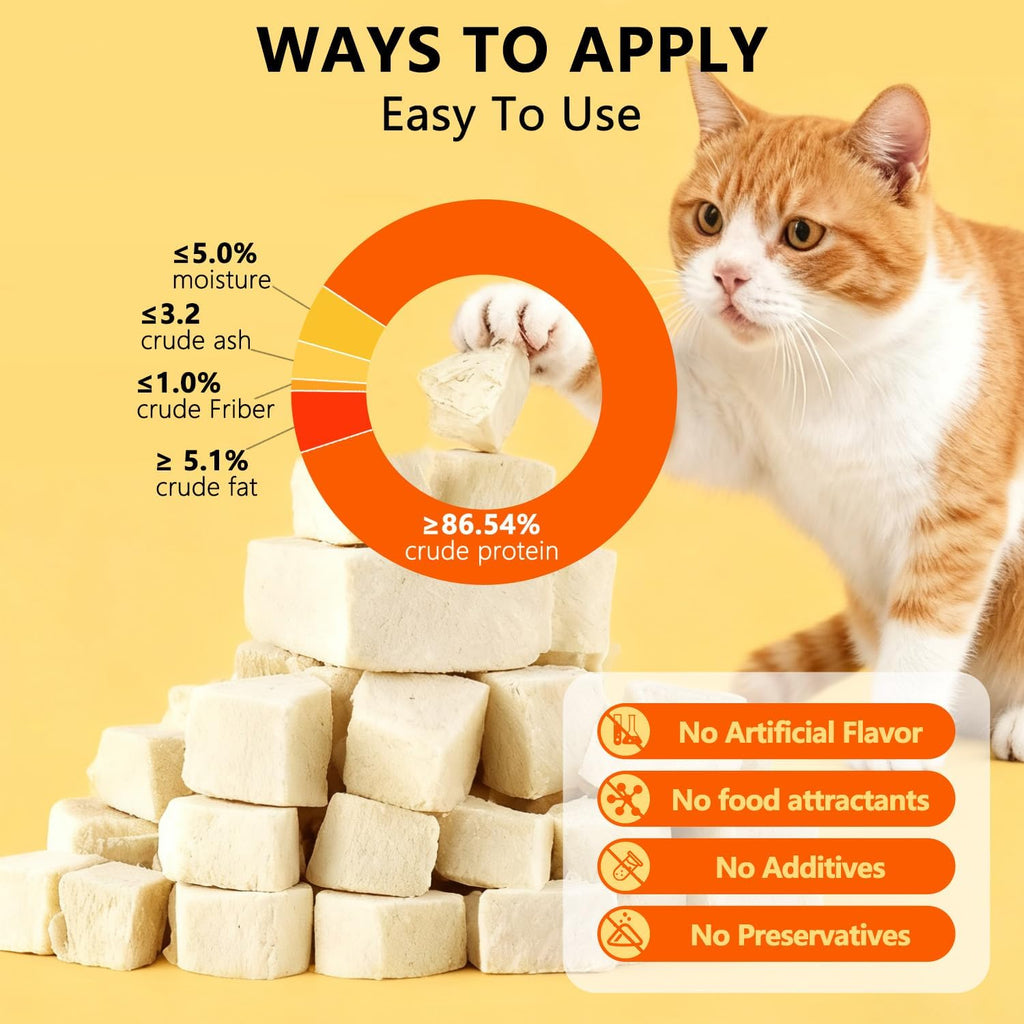 Freeze-Dried Chicken, Freeze-Dried Chicken Dog Cat Treats, 100g