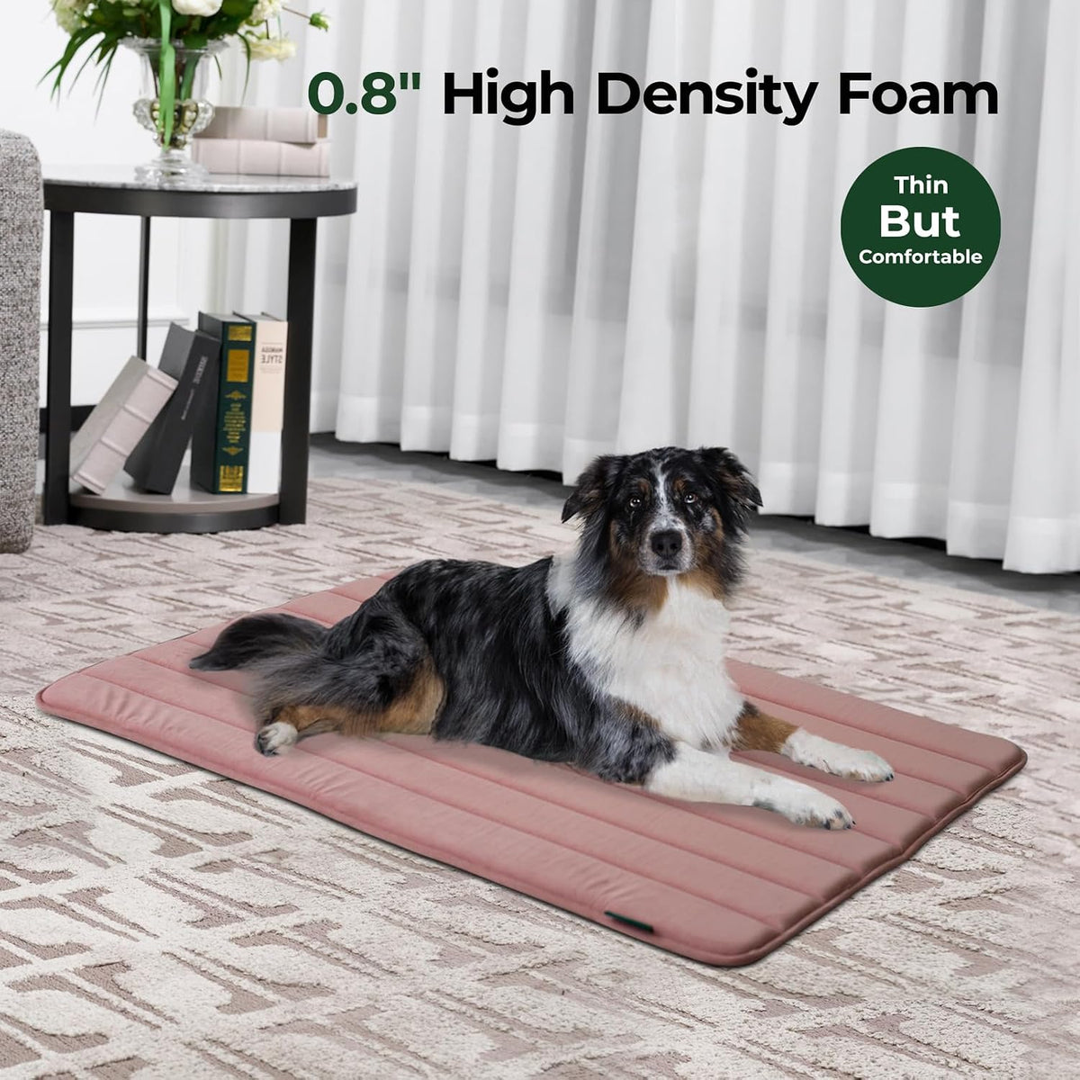 BALANCE Dog Crate Pad, Dog Foam Crate Mat Kennel Pad, Washable Water-Resistant Pet Bed Flat Dogs Cage Mat for X-Large Dogs