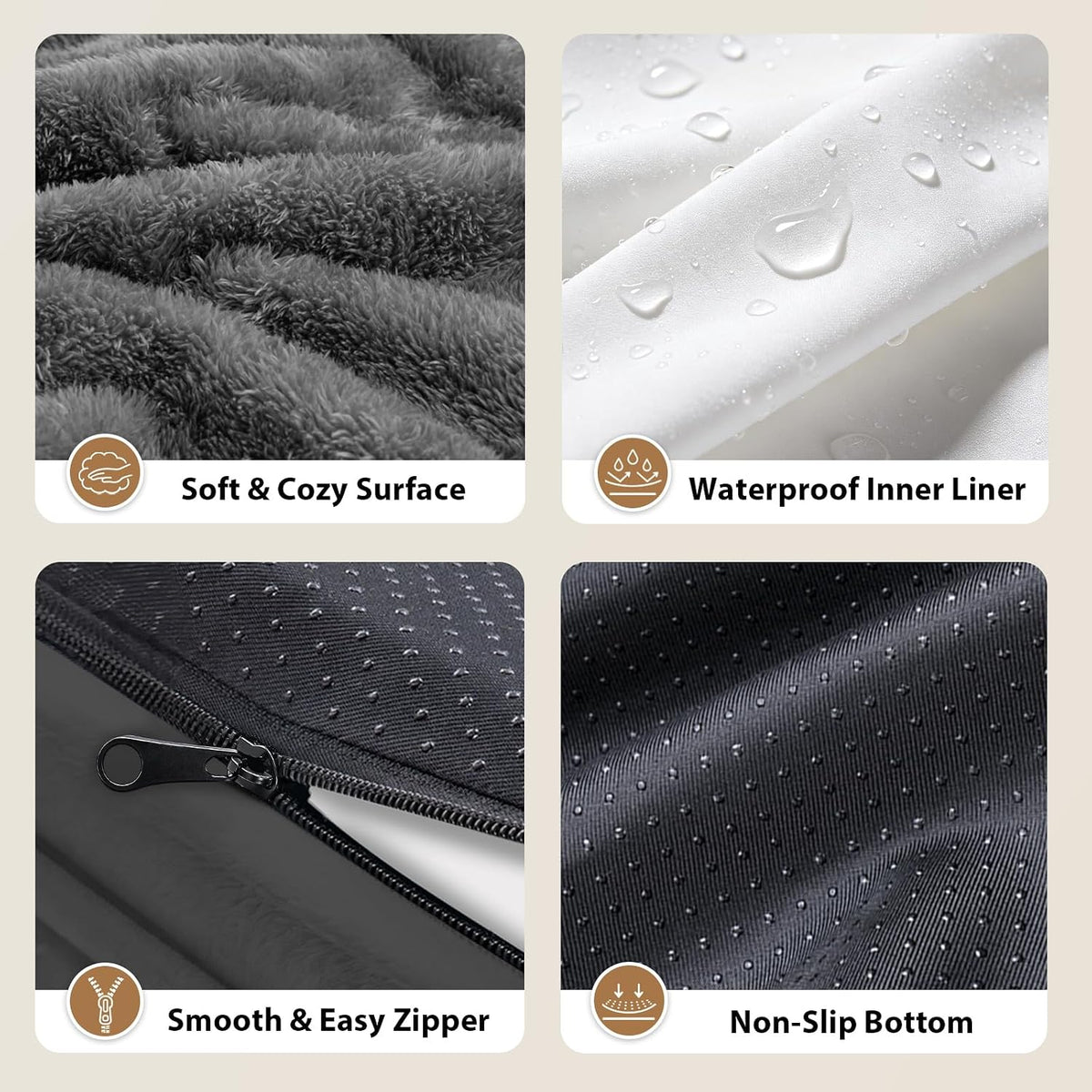 Chez Paw Orthopedic Waterproof Dog Bed for Medium and Large Dogs