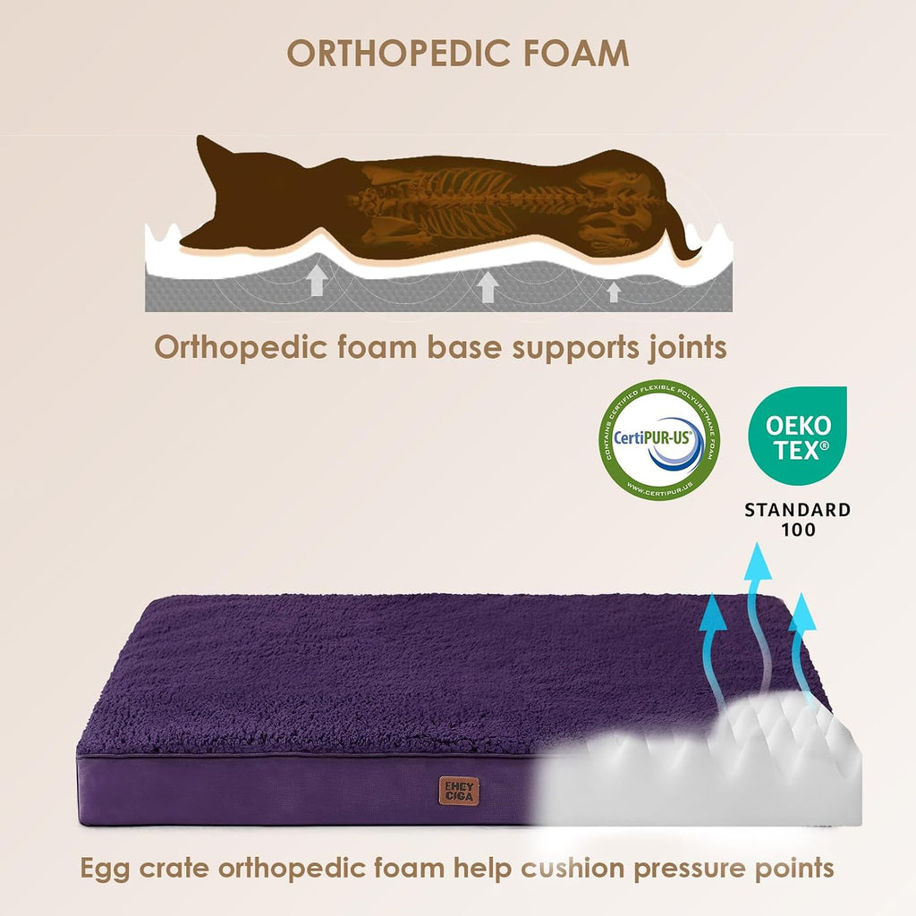 EHEYCIGA Orthopedic Dog Bed Extra Large with Removable Washable Cover, 41IN