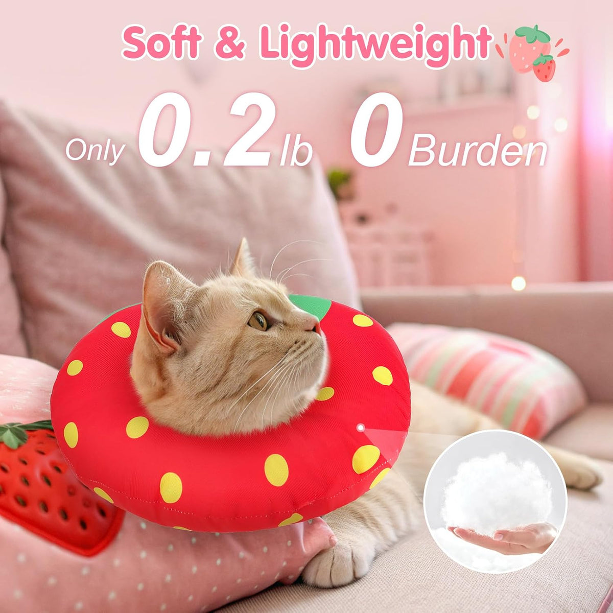 BEAUTYZOO Cat Cone Collars Soft, Cat Donut Recovery E Collar After Surgery
