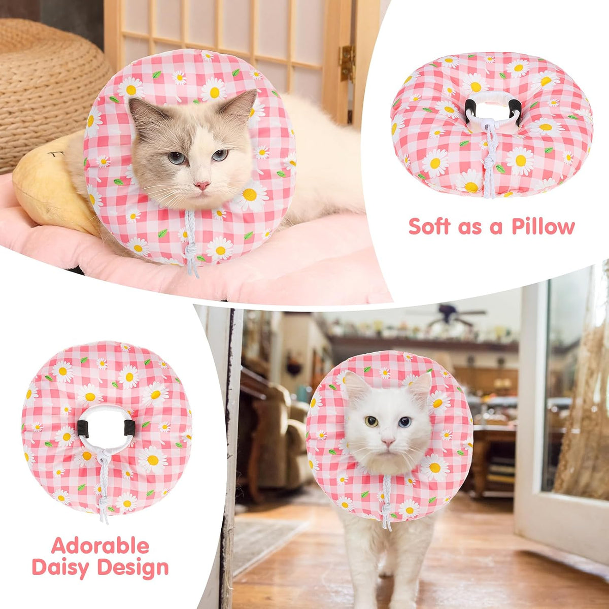 BEAUTYZOO Cat Cone Collars Soft, Cat Donut Recovery E Collar After Surgery