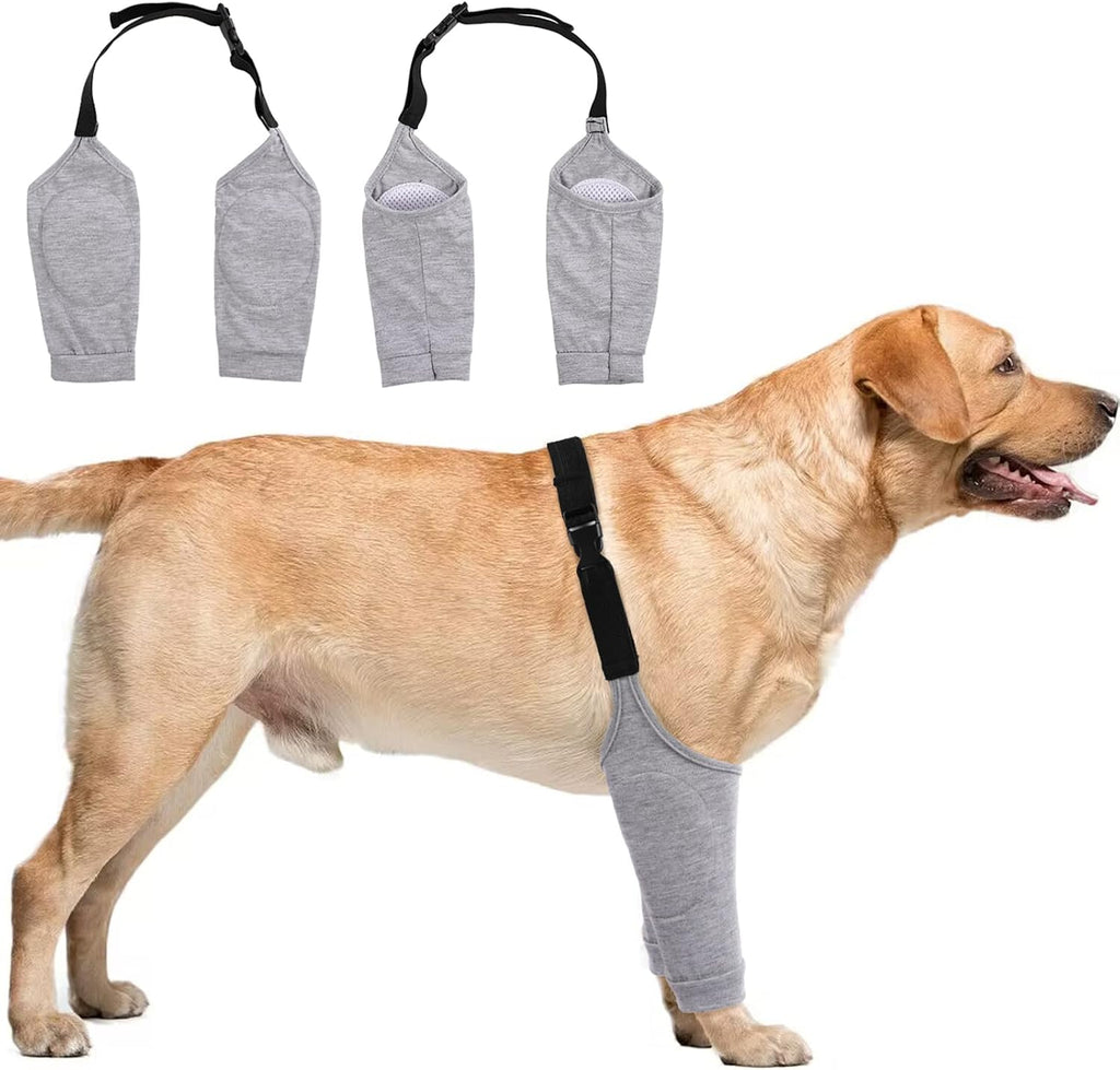 IDOMIK Dog Recovery Suit for Front Legs, Dog Recovery Sleeves,Grey,2XL