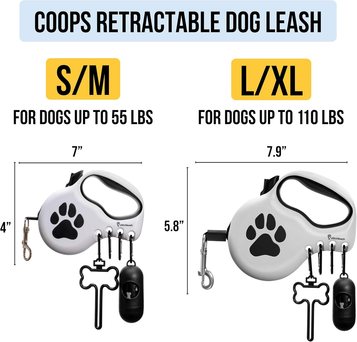 Award-Winning Modular Retractable Dog Leash for Large Dogs