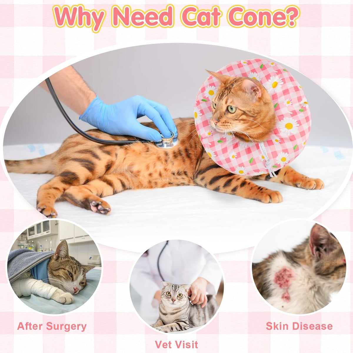 BEAUTYZOO Cat Cone Collars Soft, Cat Donut Recovery E Collar After Surgery