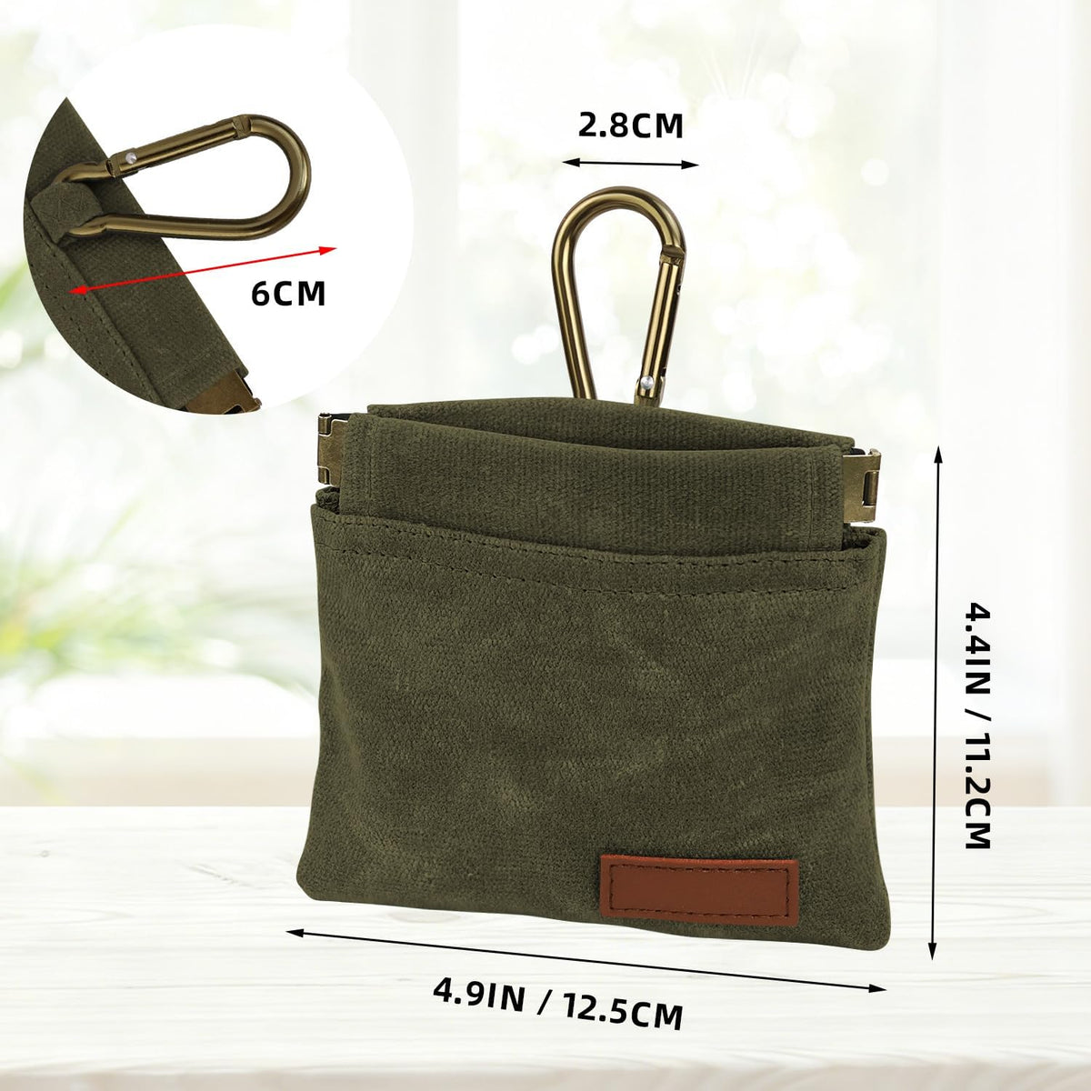 1 Pcs Pocket Pet Training Pouch,Dog Treat Pouch (Olive drab)