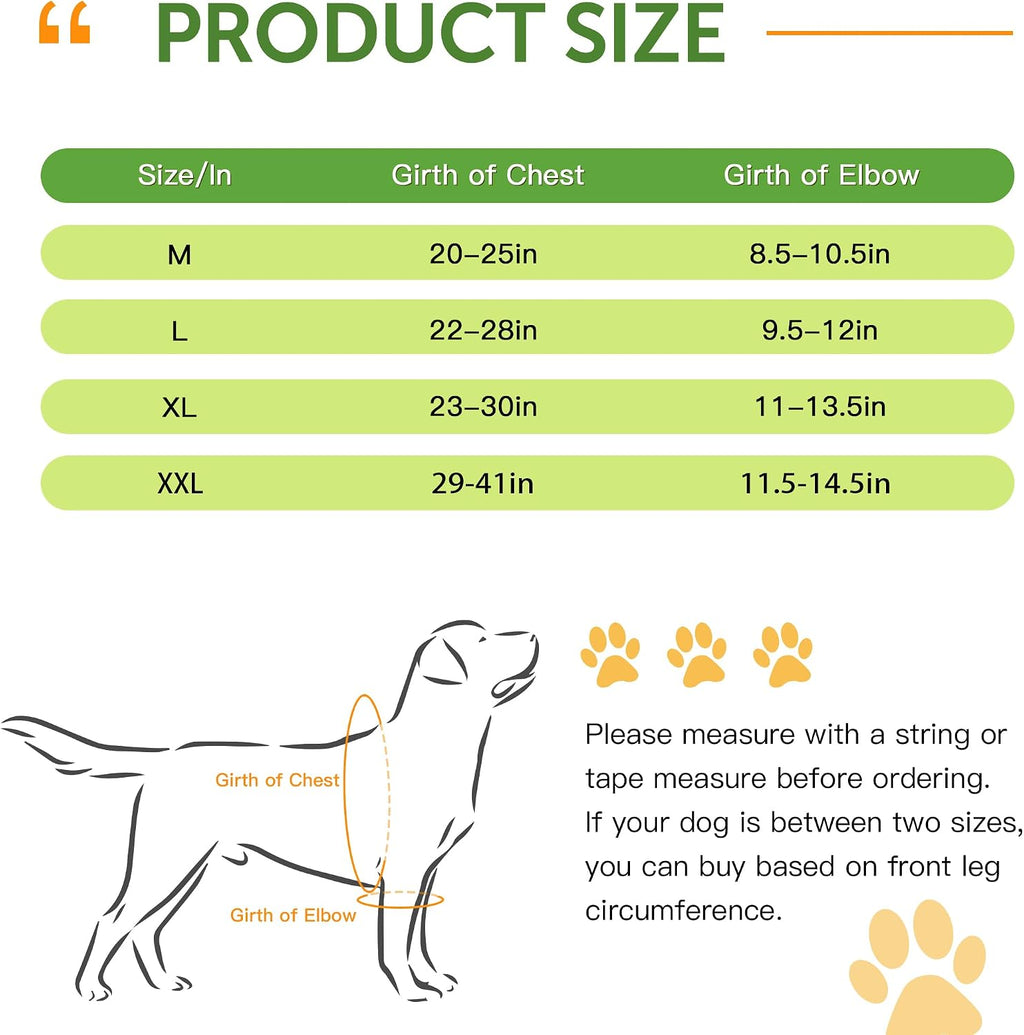 Dog Shoulder Brace Pads for Canine Elbow Protector Support, Elbow Hygroma Dysplasia - Cone Collar Alternative, Pet Wounds Prevent Licking, Helps Wound Healing, XL