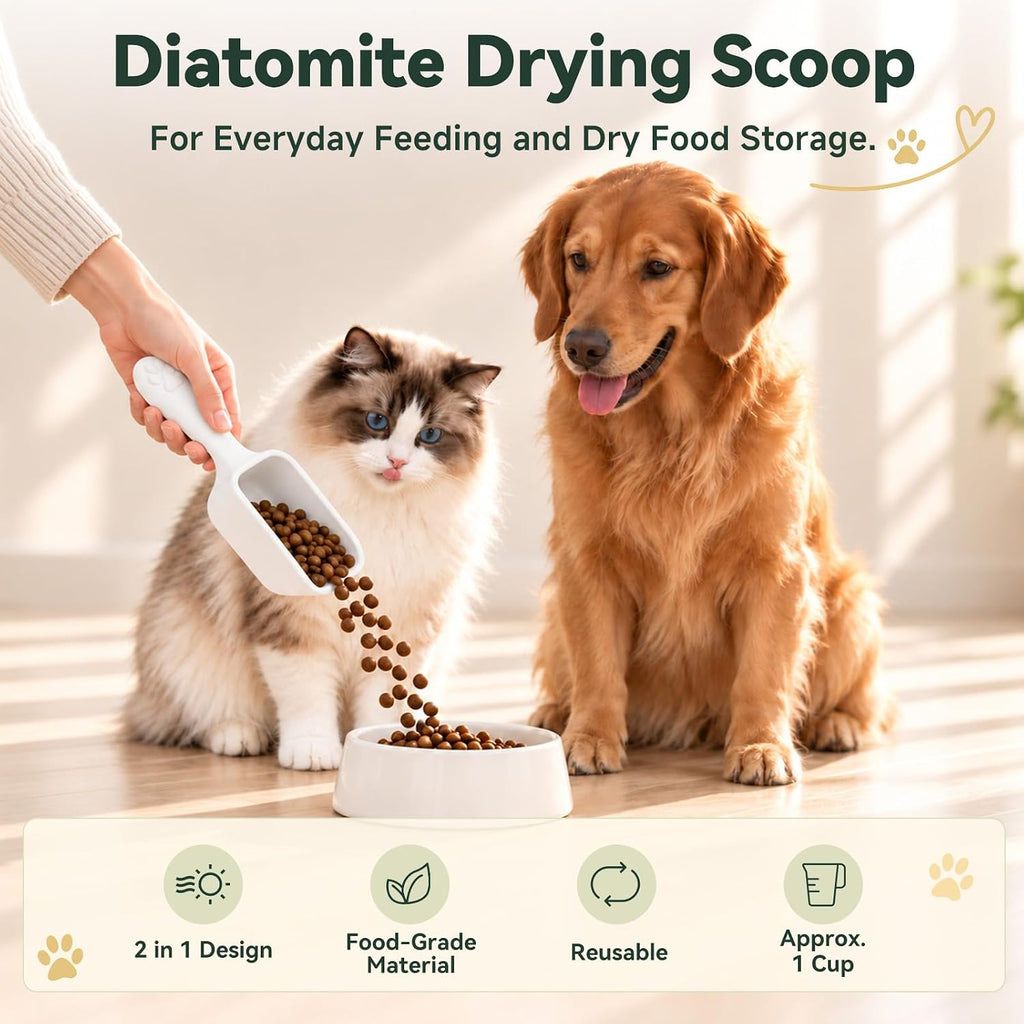 Diatom Drying Scoop 1 Cup for Pet Food