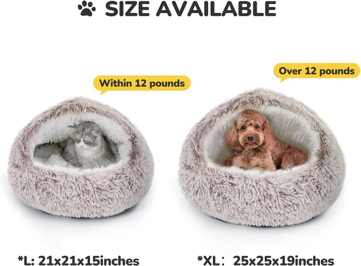 CATISM Cat Bed, Cat Beds for Indoor Cats with Covered Hooded