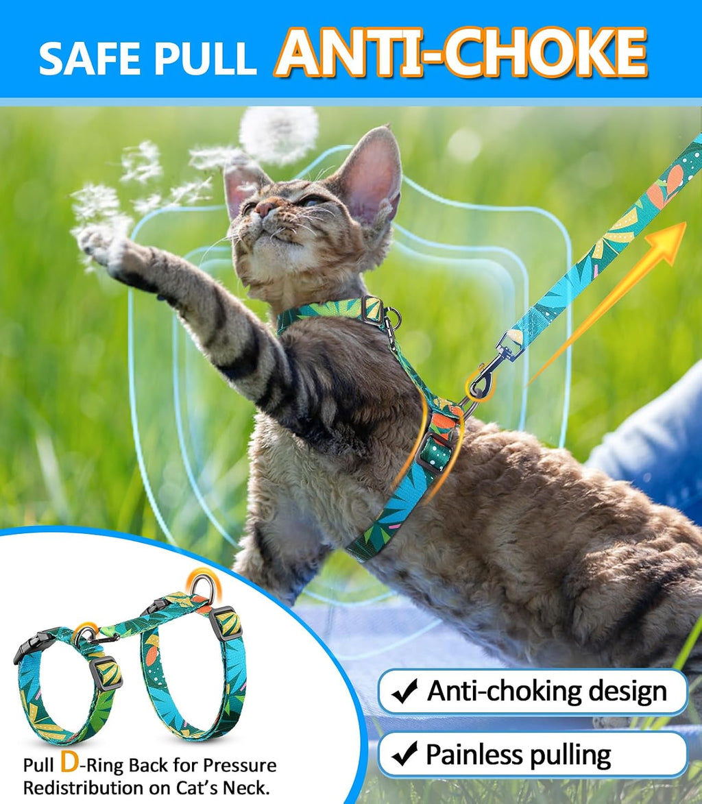Halypet Cat Harness and Leash Set, Escape Proof Cat Harnesses