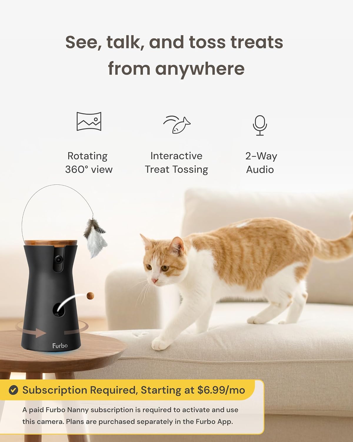 Furbo 360° Cat Camera [Paid Plan Required to Activate]