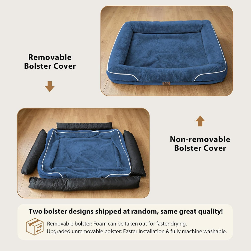 Chez Paw Waterproof Orthopedic Dog Bed for Large and Extra Large Dogs