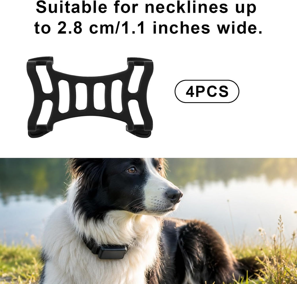 XIHIRCD 4pcs GPS Dog Tracker Clip Mount Replacement Accessories (Black)