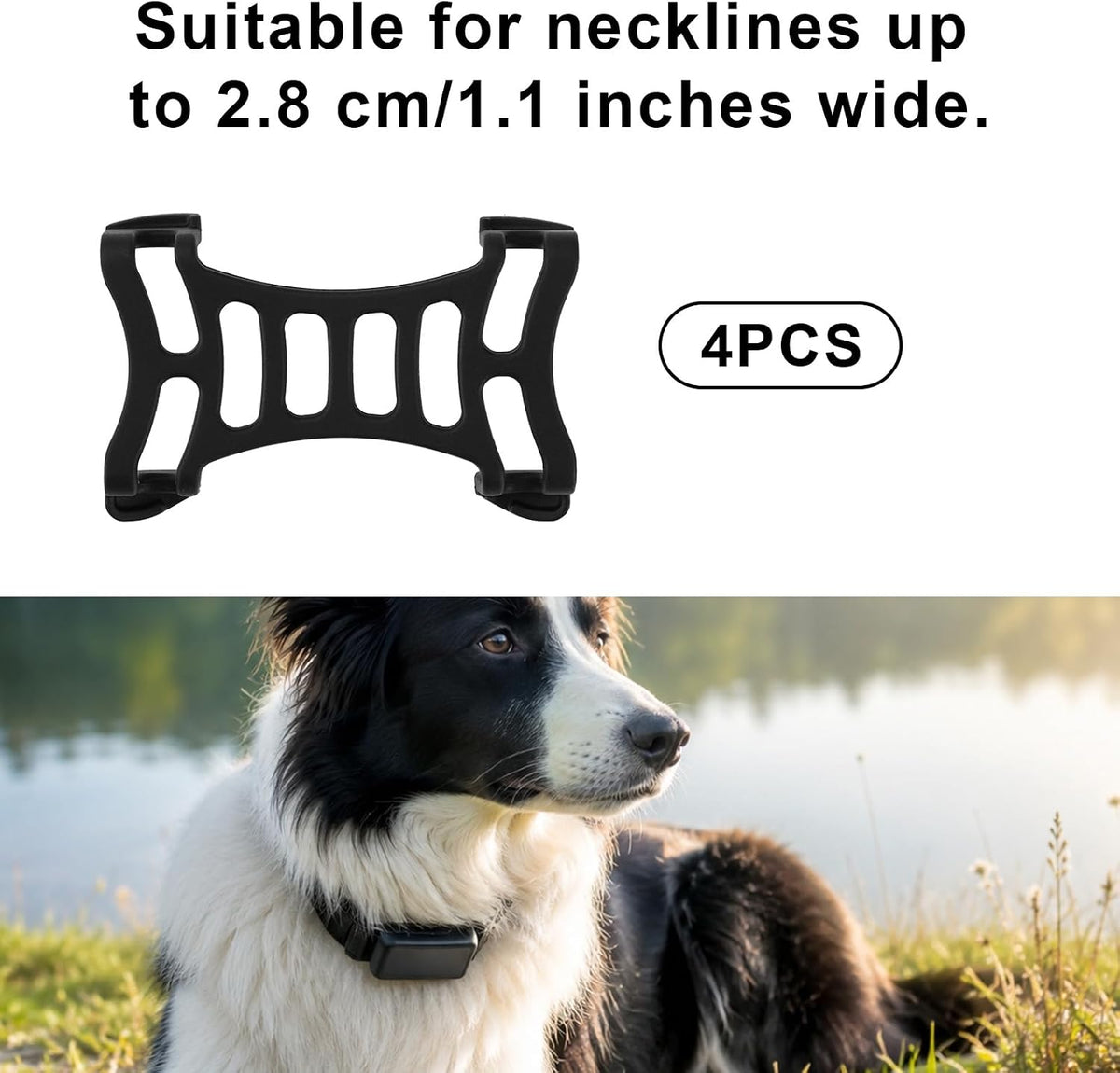 XIHIRCD 4pcs GPS Dog Tracker Clip Mount Replacement Accessories (Black)