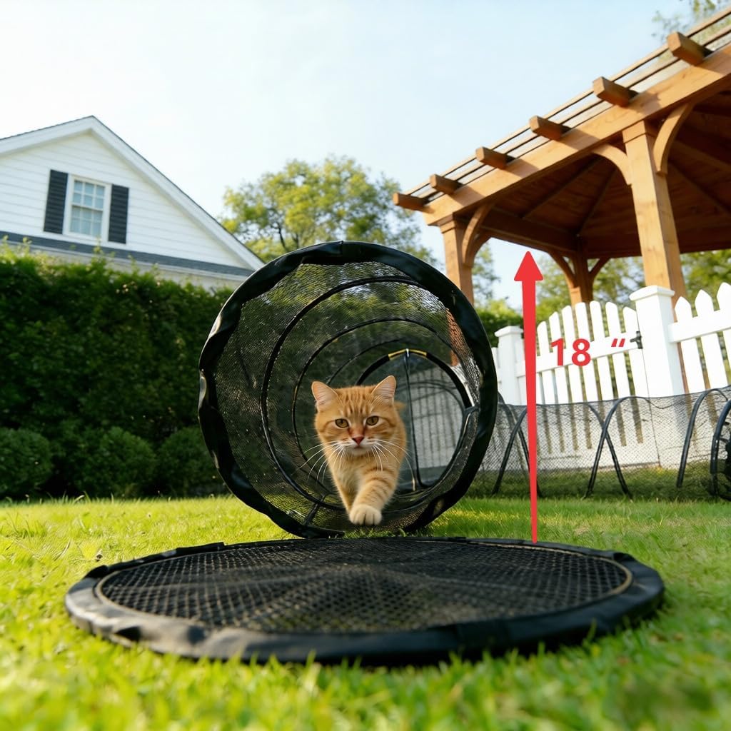 CypherX Outdoor Cat Tunnel Enclosures Portable Catio Pop Up Tent Cage