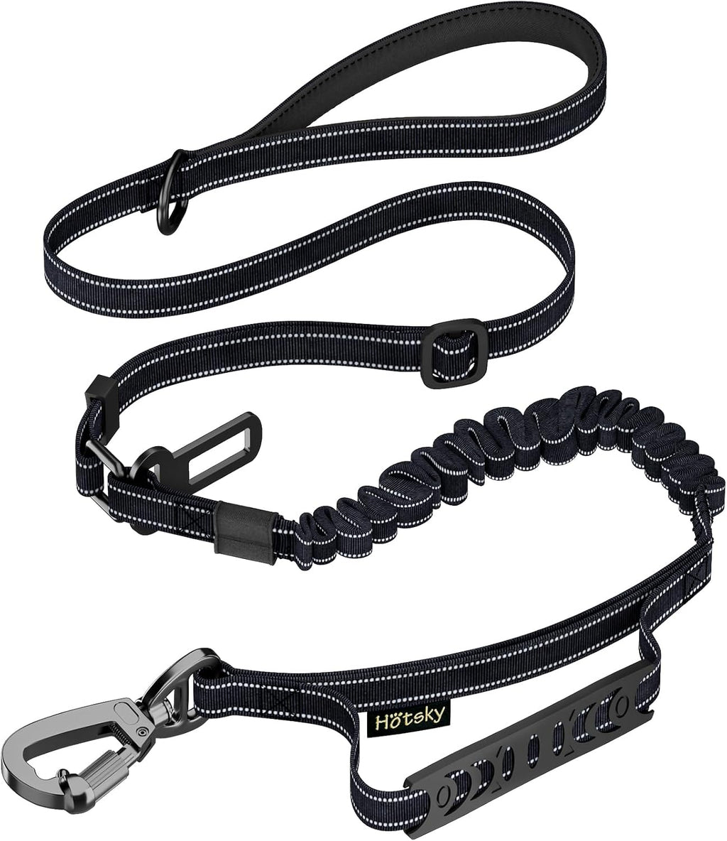 Hotsky Tactical Bungee No Pull Strong Dog Leash,Reflective Black,4-6FT