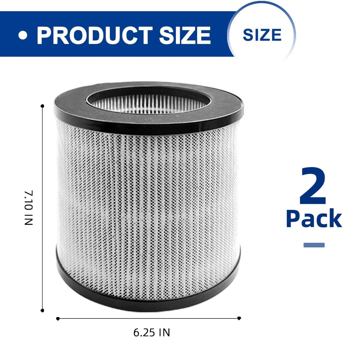 2801 Replacement Filter Compatible with Bissell MYair Personal Air Purifier 2780 2780A 2780B 2780P and 27809 - Compare to My Air Part 2801, High Efficiency Activated Carbon Filters (2 Pack)