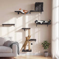 FUKUMARU Cat Wall Shelves, 4 in 1 Set, Grey