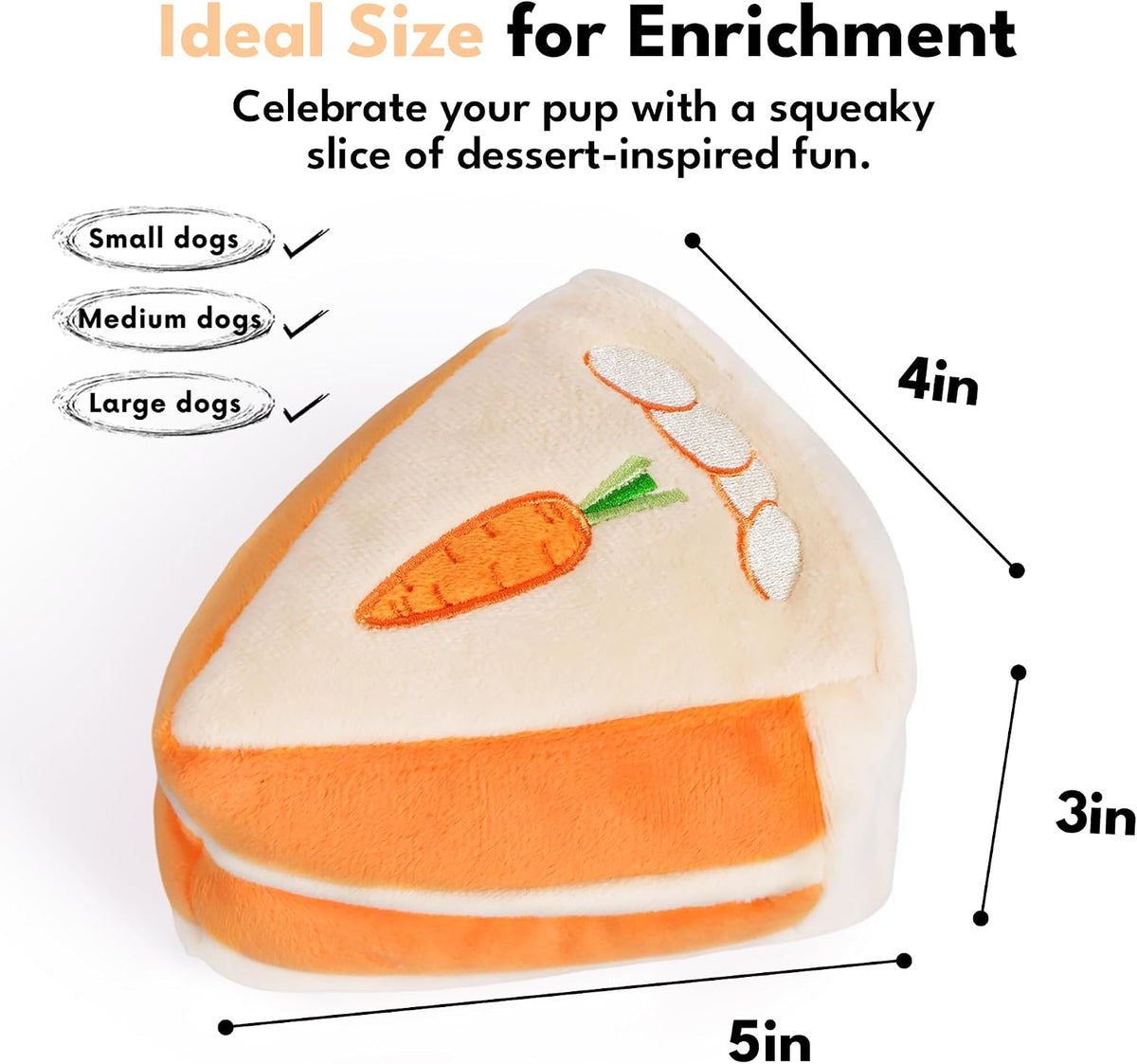 CHEWFFON Dog Interactive Toy, Puzzle Snuffle Carrot Cake for Enrichment