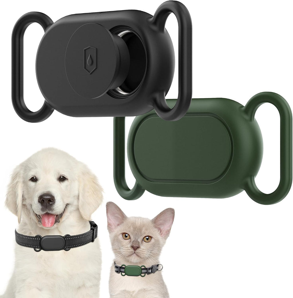 Dog Collar Holder for Galaxy Smart tag 2,Waterproof Silicone Case,2 Pack