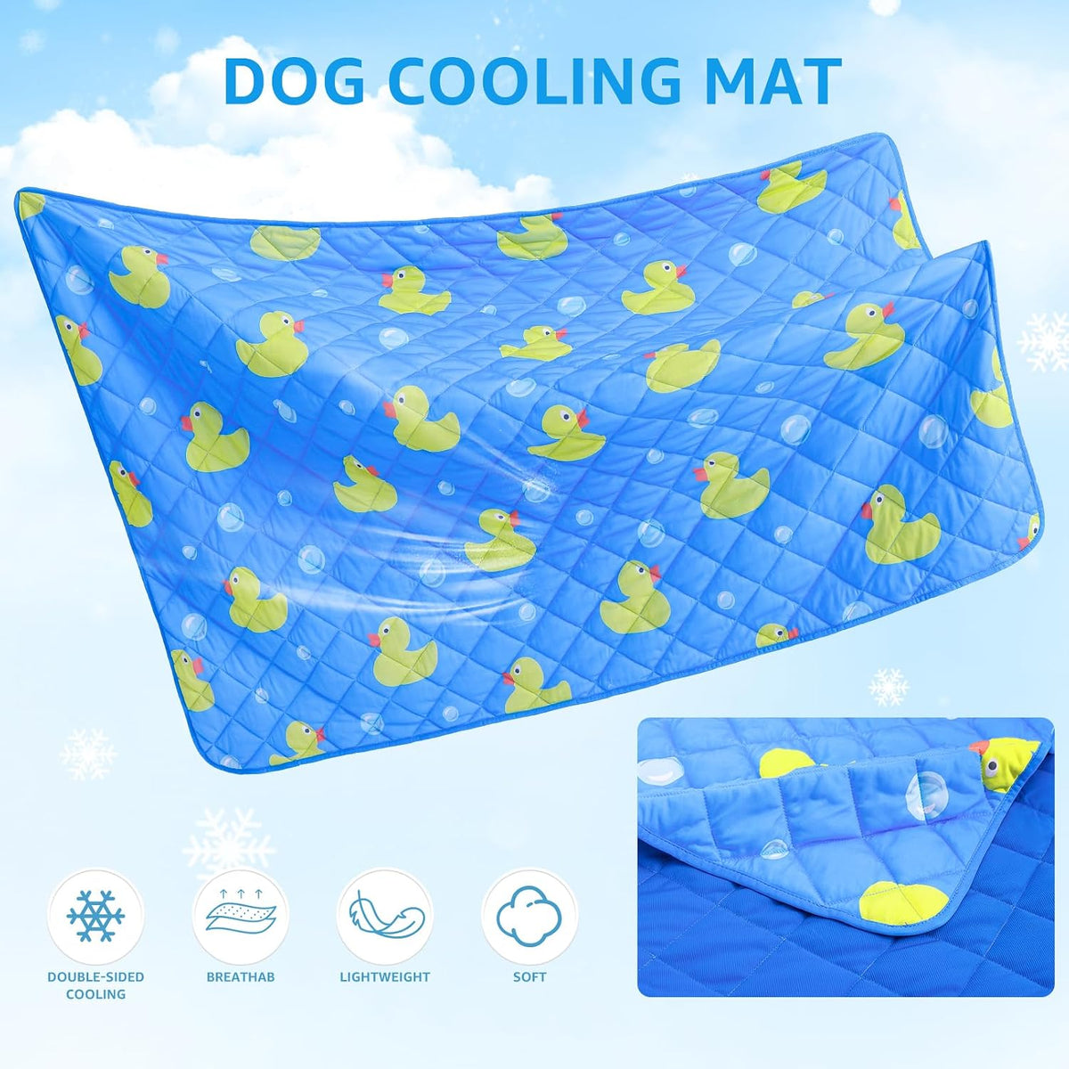 SCENEREAL Dog Cooling Mat for Small Meduim Breeds Dogs, 40"x60" Reversible Self- Cooling Mat for Summer Heat, Ice Cool Soft Pet Throw Blanket Use in Couch, Car, Seat, Bed- Machine Washable