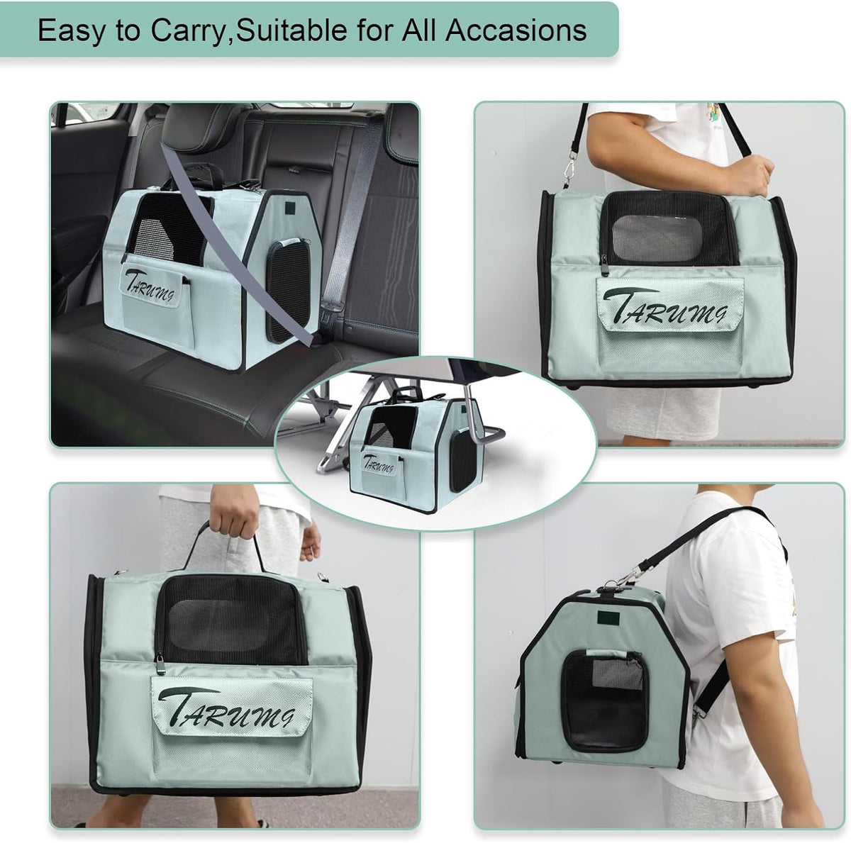 Soft‑Sided Pet Carrier, for Large Cats Small Dogs Puppies Up to 19 lbs