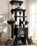 Globlazer Z78 Heavy Duty Cat Tree for 20lbs Large Adult Cats, Dark Grey