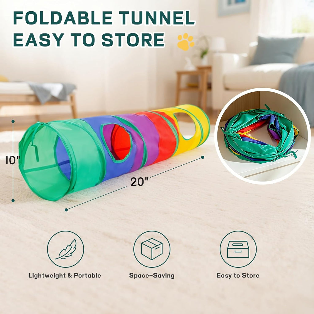 iCAGY 25 Pcs Cat Toys Set, Cat Tunnel Toy for Indoor Cats, Kittens