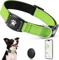 GPS Dog Collar with Tracker, Waterproof, No Monthly Fee, Green, L