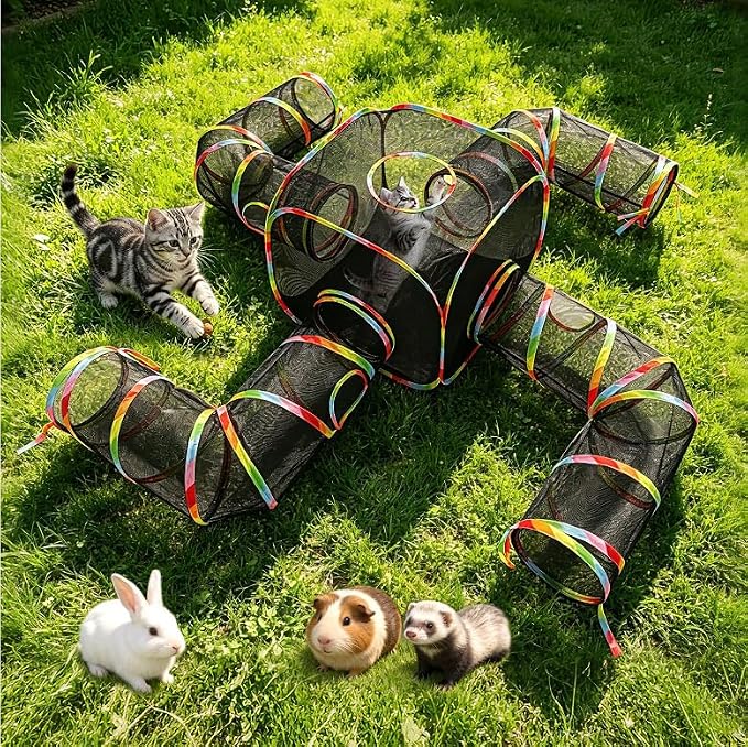 CypherX Cat Tunnel for Indoor Cats, Large Collapsible Cat Tube Toys