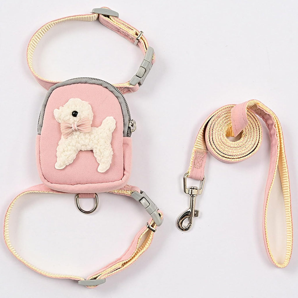 Dog Harness and Leash Dog Backpack Harness with Leash Dog Harness Backpack Cat Harness Pull Puppy Harness Backpack
