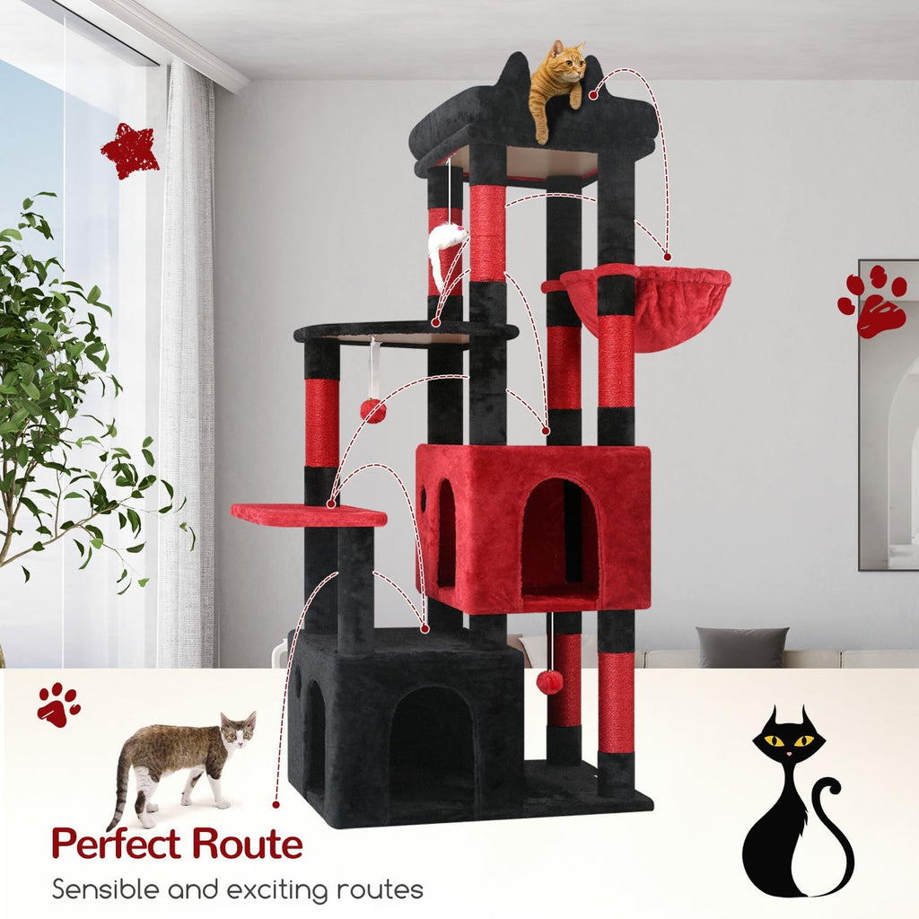 Globlazer Heavy Duty Cat Trees for Big Cats Maine Coon, F61, Blood-Goth