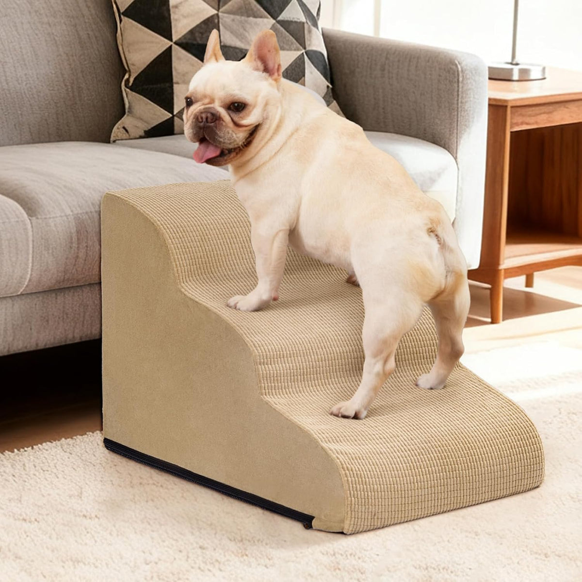 Aodisman Dog Stairs for Small Dogs and Cats,3-Step Pet Ramp for Couch,Chair