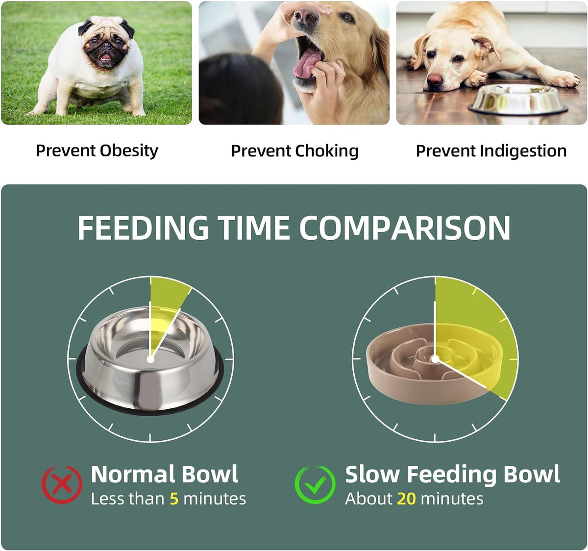 Havniva Elevated Slow Feeder Dog Bowls, 8.3 in Ceramic Slow Feeder Bowls