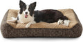JOEJOY XL Orthopedic Dog Beds Large Sized Dog, Extra Thick Supportive Big Dogs Couch Bed with Sides, Ultra Soft Pet Bed Sofa for Large Dogs, Brown, 38''x28''