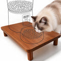 SZEE Cat Food Stand, Elevated Cat Feeder Stand for Automatic Feeder & Bowls