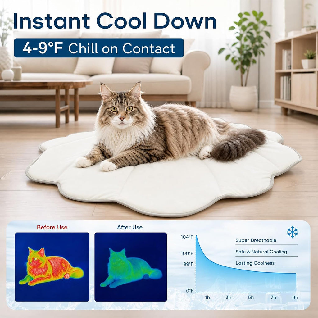 Dog Cooling Mat, Q-MAX>0.5 Non-Slip Self-Cooling Pad for Pets