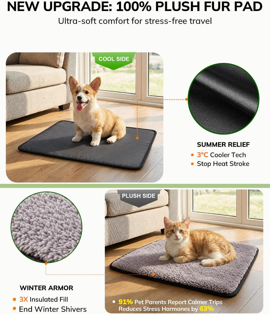 Morpilot Airline Approved Cat Carrier for Pets up to 15lbs,16.5" x11" x11"