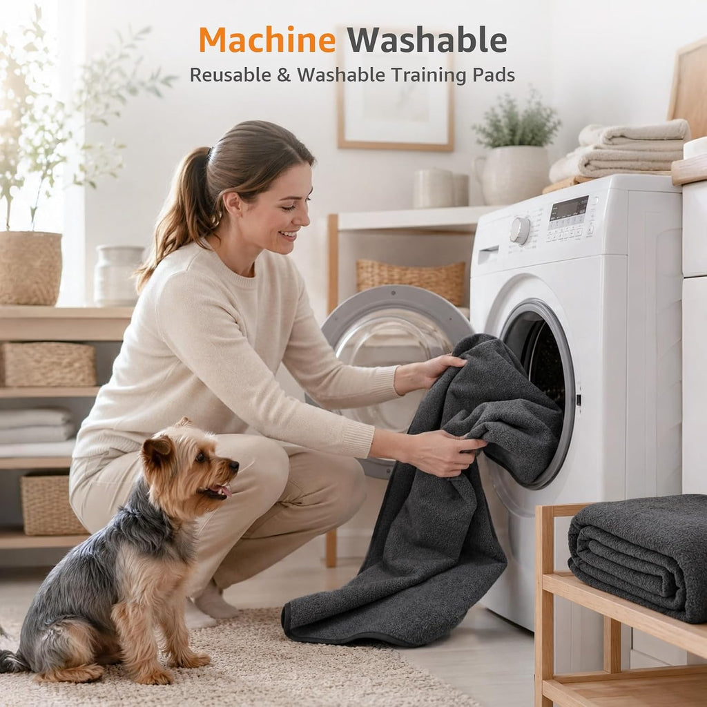 LOOBANI Washable Pee Pads for Dogs, 1 Pack Non-Slip and Leak-Proof,82"x120" | Super Absorbent Reusable Puppy Pads, Machine Washable, Extra Large Whelping Pads for Crate, Playpen, Floor, Housebreaking