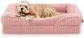 EHEYCIGA Orthopedic Dog Beds Large Sized Dog 36x27 Inch, Pink