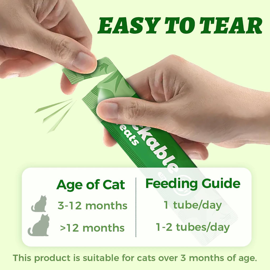 Wellix Lickable Cat Treats Grain-Free Chicken & Cat Grass Flavor (24 Count)