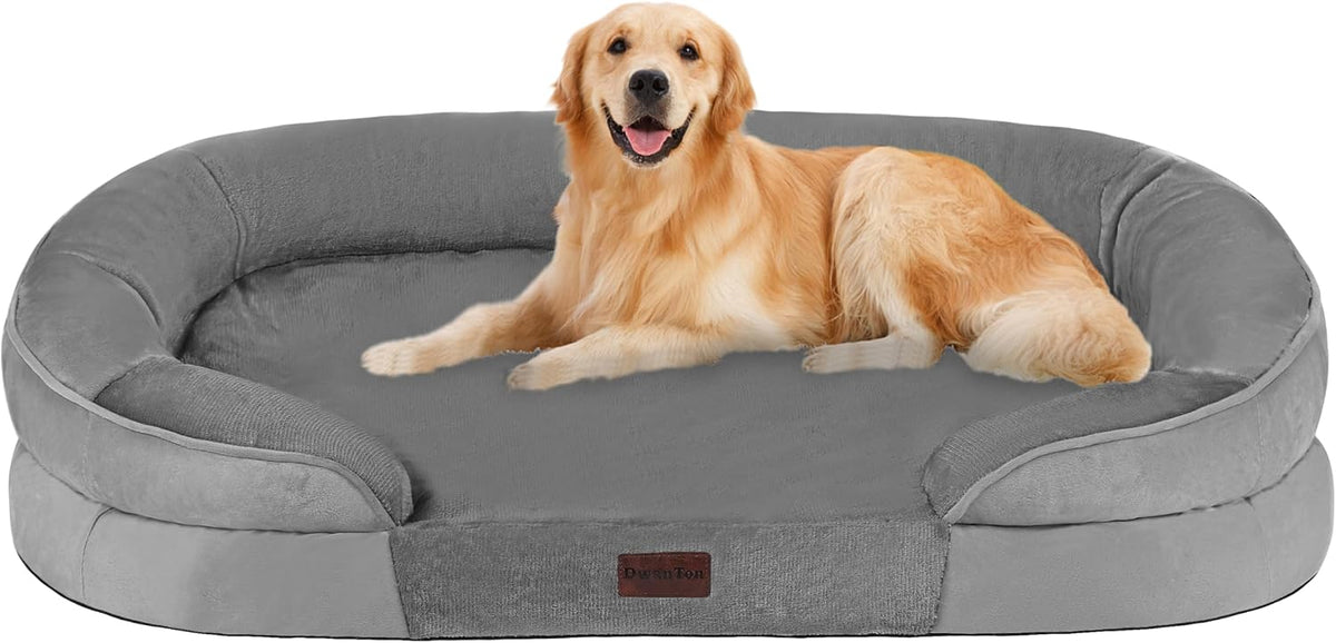 Dwanton Orthopedic Waterproof Large Dog Bed Sofa, Gel Memory Foam, 42"