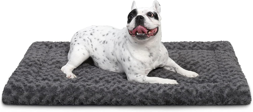 Exsnugy Washable Dog Bed Mat Medium Size Fluffy Pet Crate Pad 30x19