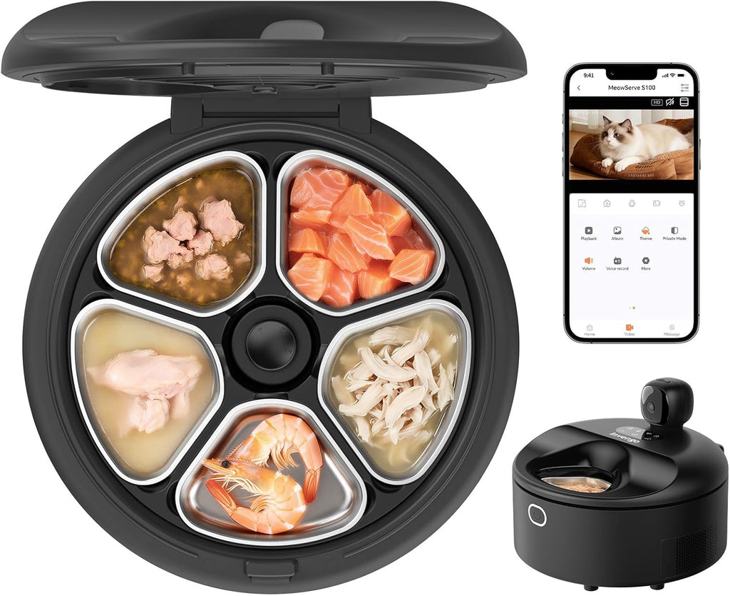 Invengo Automatic Wet Food Cat Feeder with Cooling, Camera & App Control