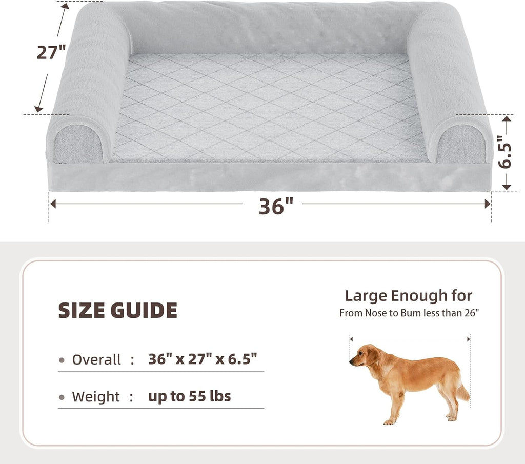 Simple Trending Orthopedic Large Dog Bed, Waterproof Pet Bed, 36x27 Inch